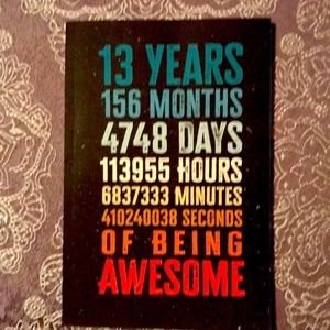 13 year birthday journal